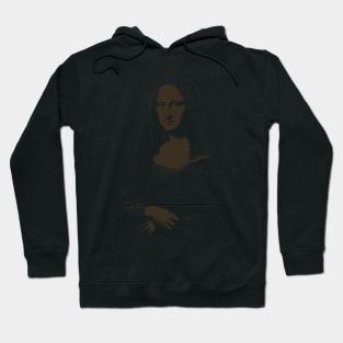 Darkish Brown Mono Color Mona Lisa Hoodie